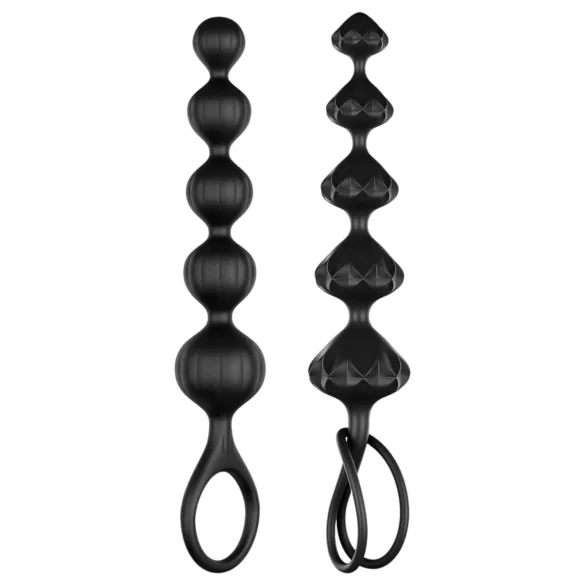 Satisfyer anālais bumbiņu dildos komplekts, melns