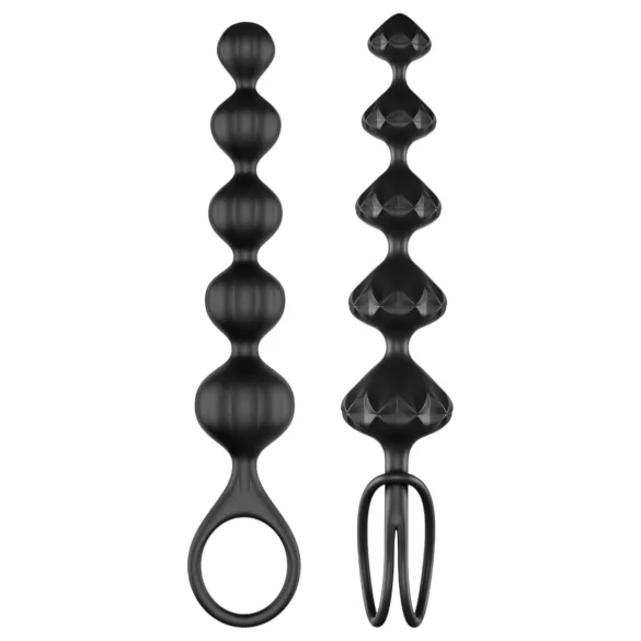 Satisfyer anālais bumbiņu dildos komplekts, melns