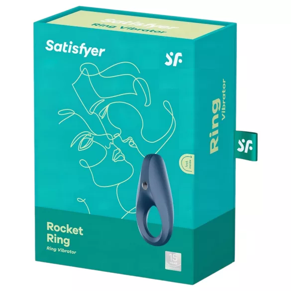 Satisfyer Rocket Ring - vibrējošs ūdensizturīgs erekcijas gredzens zils