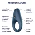 Satisfyer Rocket Ring - vibrējošs ūdensizturīgs erekcijas gredzens zils