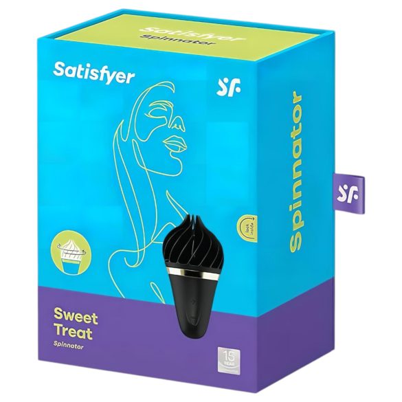 Satisfyer Sweet Treat - uzlādējams rotējošs klitora vibrators melns
