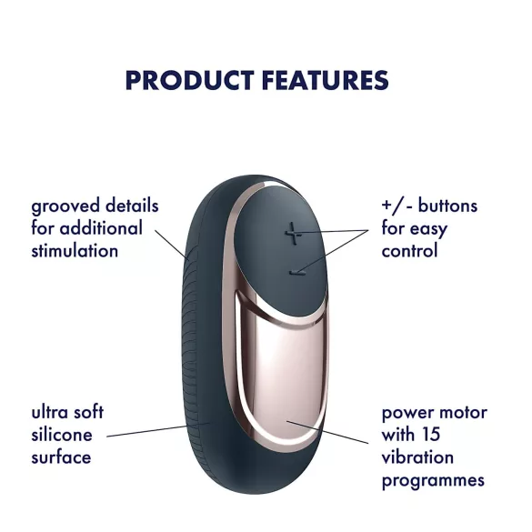 Satisfyer klitora vibrators Dark Desire uzlādējams melns