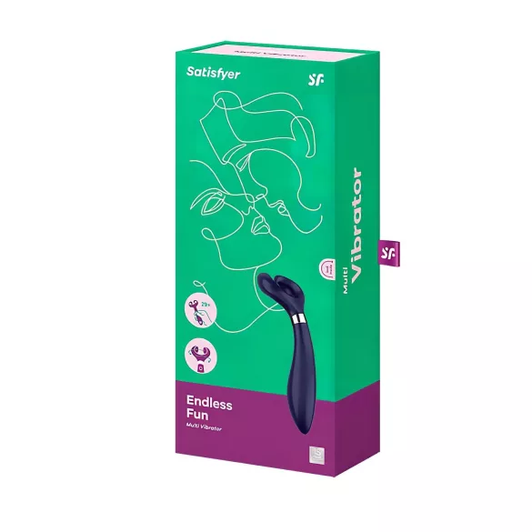 Satisfyer Endless Fun - pāru vibrators, uzlādējams, ūdensizturīgs, zils
