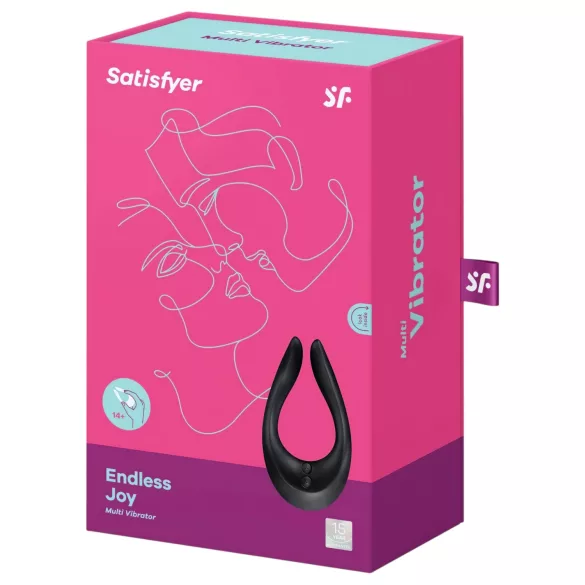 Satisfyer Endless Joy - pāru vibrators, uzlādējams, ūdensizturīgs, melns