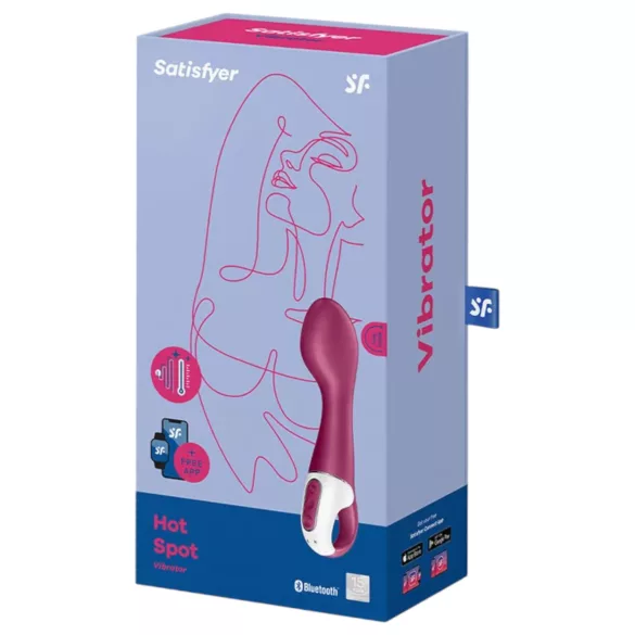 Satisfyer Hot Spot - G-punkta vibrators ar sildīšanu, uzlādējams, sarkans