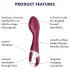 Satisfyer Hot Spot - G-punkta vibrators ar sildīšanu, uzlādējams, sarkans