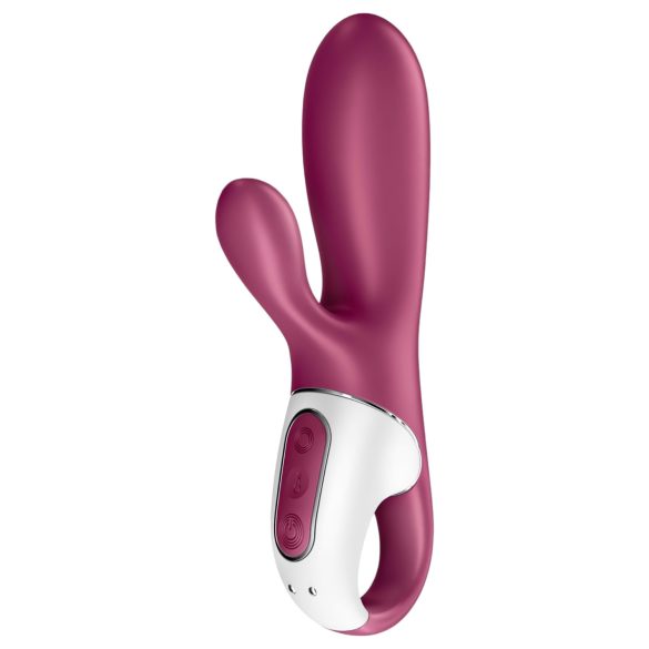 Satisfyer Hot Bunny - klitora vibrators ar sildošu efektu, sarkans