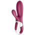 Satisfyer Hot Bunny - klitora vibrators ar sildošu efektu, sarkans