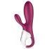 Satisfyer Hot Bunny - klitora vibrators ar sildošu efektu, sarkans