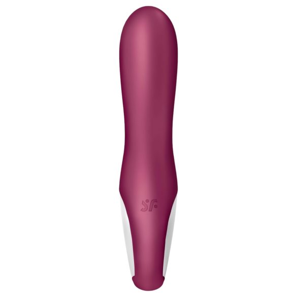 Satisfyer Hot Bunny - klitora vibrators ar sildošu efektu, sarkans