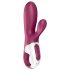 Satisfyer Hot Bunny - klitora vibrators ar sildošu efektu, sarkans