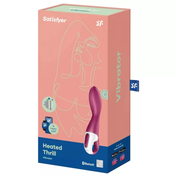 Satisfyer Heated Thrill - lietotnes vadāms uzsildošs vibrators (sarkans)