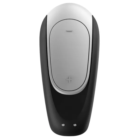 Satisfyer Double Fun - lietotnes vadāms pāru vibrators (melns)