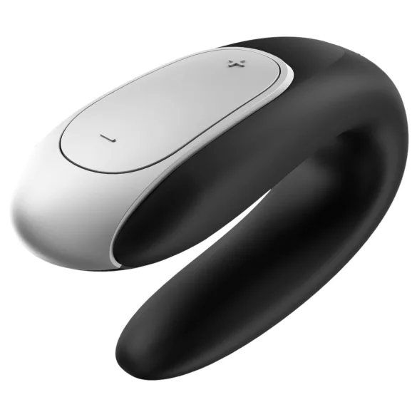 Satisfyer Double Fun - lietotnes vadāms pāru vibrators (melns)