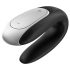 Satisfyer Double Fun - gudrā, ūdensizturīgā pāru vibrators (melna)