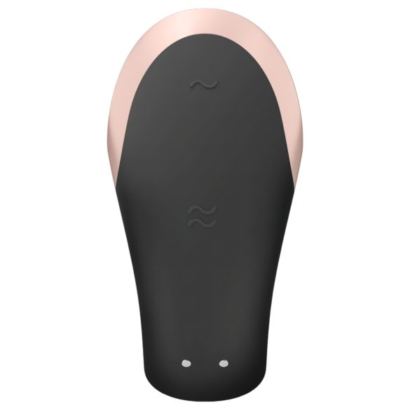 Satisfyer Double Love - pāru vibrators ar tālvadību, viedais, melns