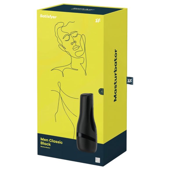 Satisfyer Men Classic - manuālais masturbators ar sūkšanas funkciju melns