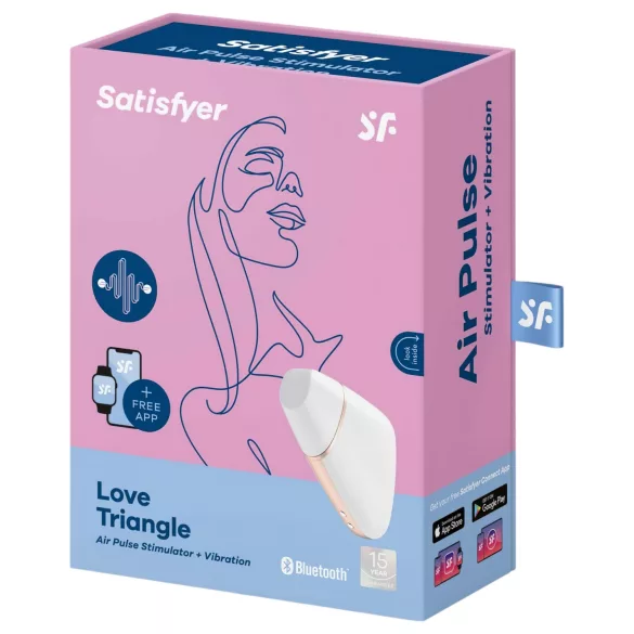 Satisfyer Love Triangle - klitora stimulators ar gaisa viļņiem balts