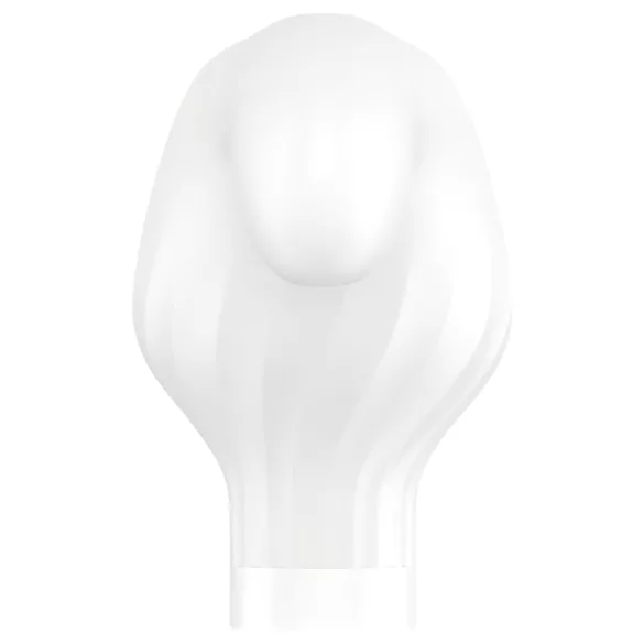 Satisfyer Double Wand-er - masāžas vibrators ar aplikāciju baltā krāsā