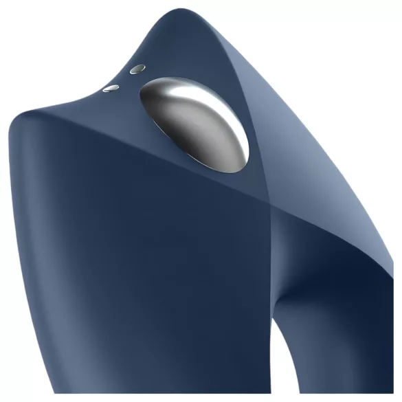 Satisfyer Royal One - lietotnes vadāms vibrējošs dzimumlocekļa gredzens vīriešiem (zils)