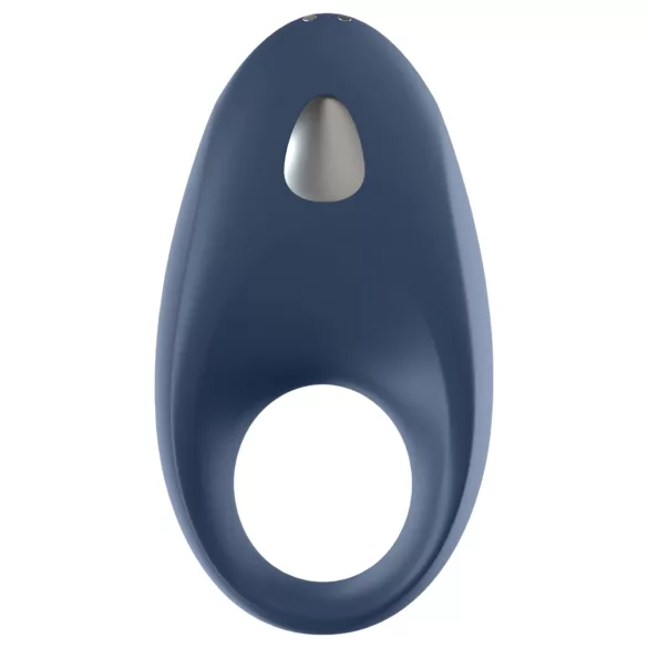 Satisfyer Mighty One - erekcijas gredzens ar vibrāciju zilā krāsā