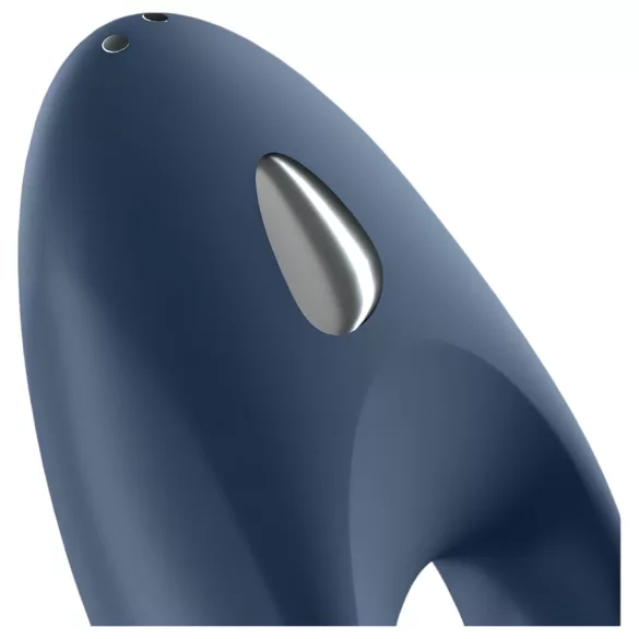 Satisfyer Mighty One - erekcijas gredzens ar vibrāciju zilā krāsā