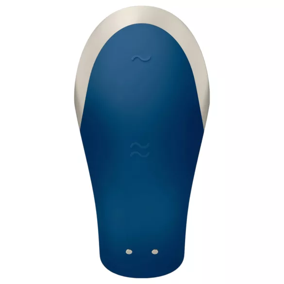 Satisfyer Double Love - lietotnes vadāms pāru vibrators (zils)