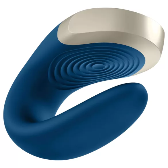 Satisfyer Double Love - lietotnes vadāms pāru vibrators (zils)