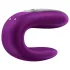 Satisfyer Double Fun - ar lietotni vadāms pāru vibrators (violets)