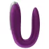 Satisfyer Double Fun - ar lietotni vadāms pāru vibrators (violets)