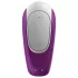 Satisfyer Double Fun - ar lietotni vadāms pāru vibrators (violets)