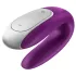 Satisfyer Double Fun - ar lietotni vadāms pāru vibrators (violets)