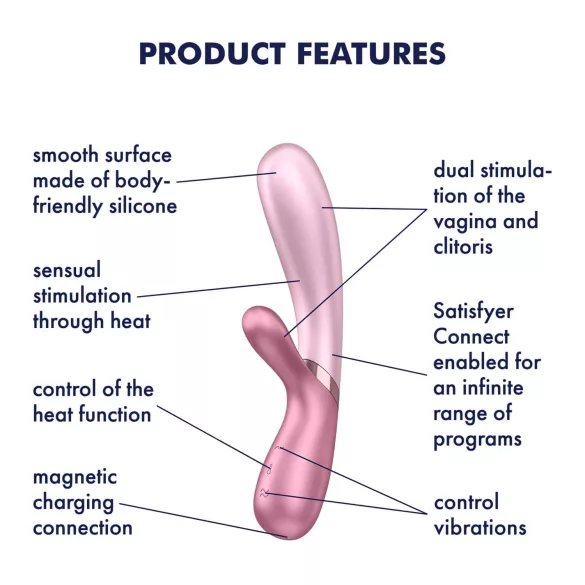Satisfyer Hot Lover - vibrators ar sildīšanas funkciju rozā