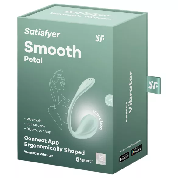 Satisfyer Smooth Petal - lietotnes vadīta vibrējoša ola (zaļa)
