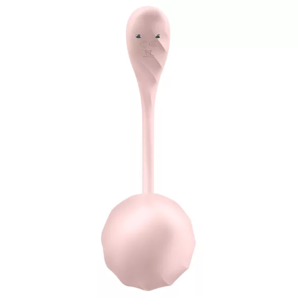 Satisfyer vibrējoša ola ar tālvadību, rozā, Ribbed Petal