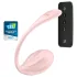 Satisfyer vibrējoša ola ar tālvadību, rozā, Ribbed Petal