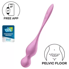   Satisfyer Love Birds 1 - lietotnes vadāma vibrējoša geiša bumbiņa (rozā)