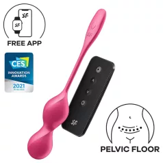   Satisfyer Love Birds 2 - lietotnes vadāma vibrējoša geišas bumbiņa (rozā)