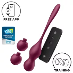   Satisfyer Love Birds Vary - lietotnes vadāms vibrējošs gejšas bumbiņu vibrators (sarkans)