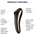 Satisfyer Dual Kiss - uzlādējams vaginālais un klitora vibrators melns