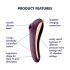 Satisfyer Dual Kiss - 2in1, vaginālais un klitora vibrators (violets)
