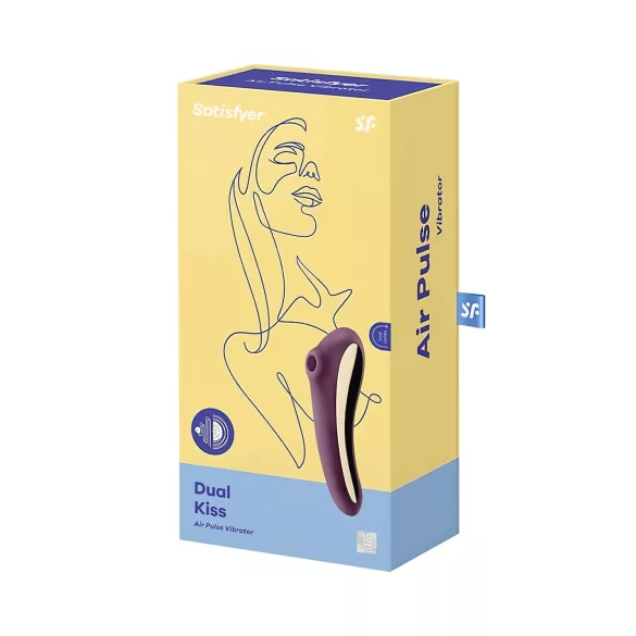 Satisfyer Dual Kiss - 2in1 vibrators klitoram un vagīnai, violets