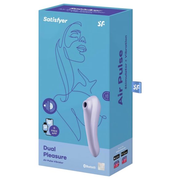 Satisfyer Dual Pleasure - klitora un vagīnas vibrators ar gaisa viļņiem, violets