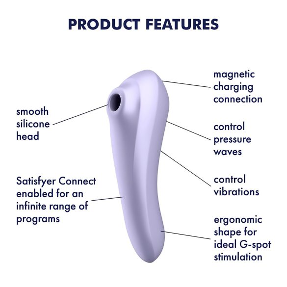 Satisfyer Dual Pleasure - klitora un vagīnas vibrators ar gaisa viļņiem, violets