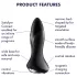 Satisfyer anālais vibrators ar bumbiņām, melns