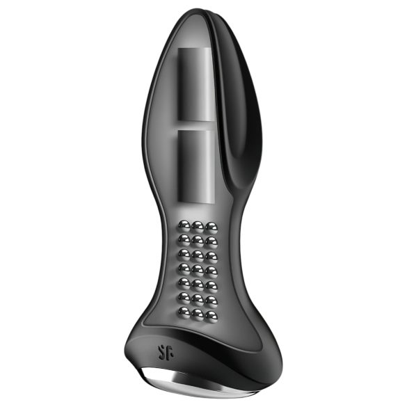 Satisfyer Rotator Plug 2 - anālais vibrators ar bumbiņām melns