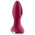 Satisfyer Rotator Plug 2 - uzlādējams, pērļains anālais vibrators (sarkans)
