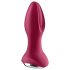 Satisfyer Rotator Plug 2 - uzlādējams, pērļains anālais vibrators (sarkans)