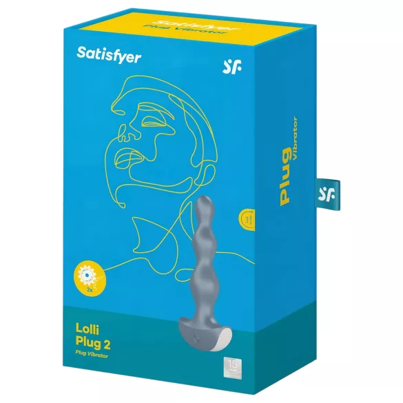 Satisfyer Lolli-Plug 2 - uzlādējams ūdensizturīgs anālais vibrators pelēks