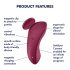 Satisfyer Sexy Secret - sieviešu biksīšu vibrators, ūdensizturīgs, sarkans